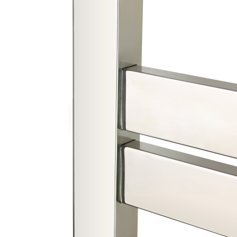 Polished Stainless Steel Wall-Mounted 12-Bar Towel Warmer