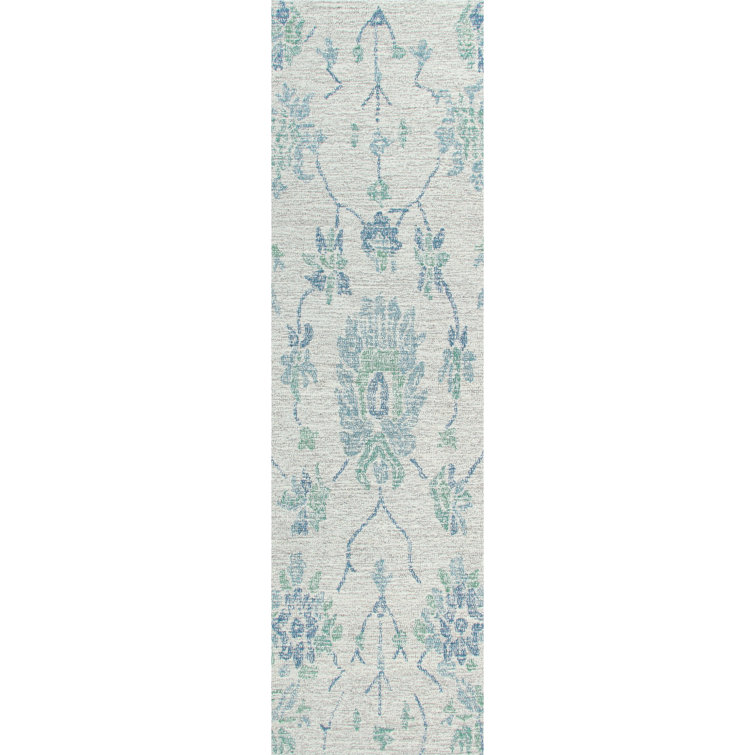 Caspar Handcrafted Blue Wool 3' x 5' Tufted Area Rug