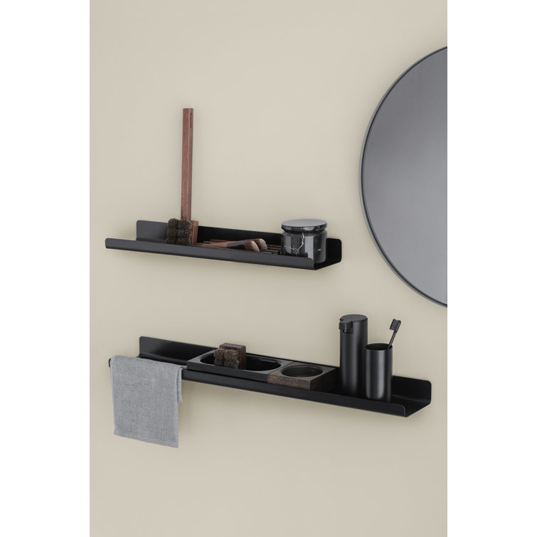 31'' Smoke Tinted Round Accent Mirror with White Steel Rim
