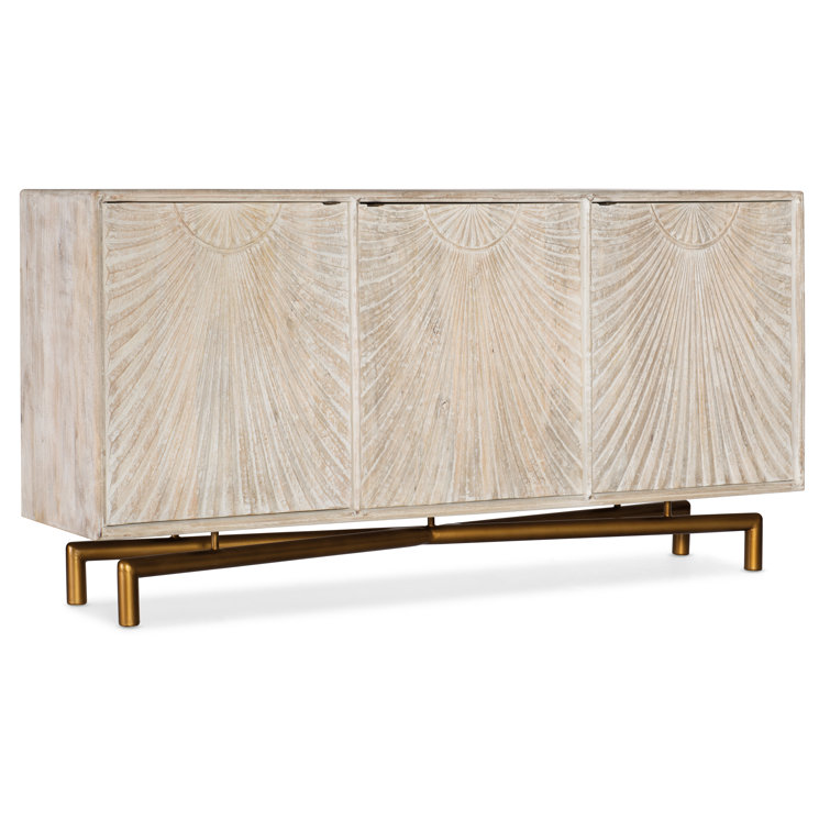 Rustic Light Wood Mango and Iron 69'' Media Console
