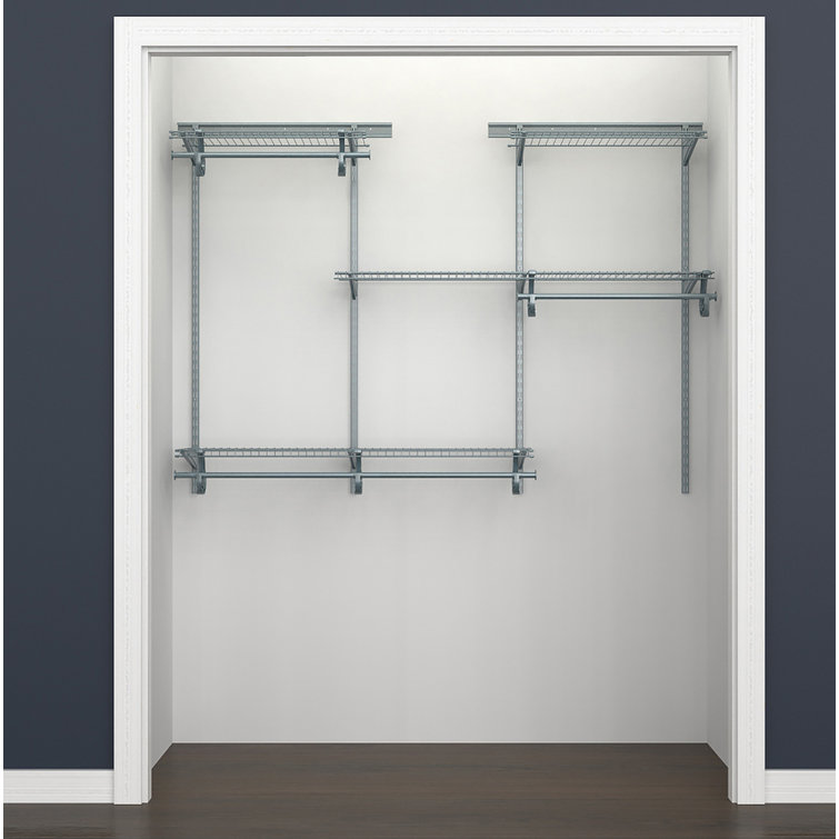 Satin Nickel Adjustable Wire Closet Organizer System