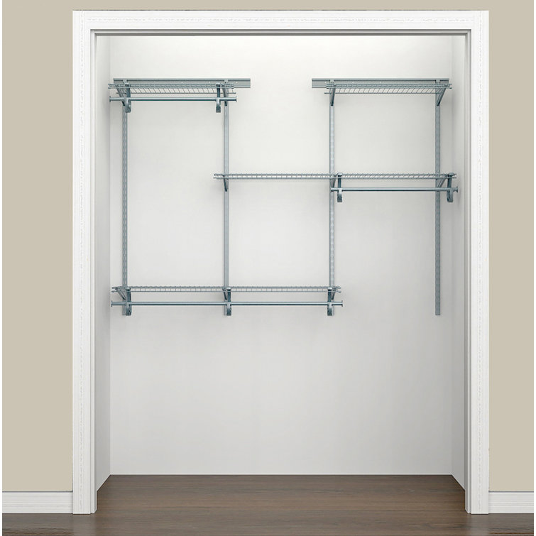 Satin Nickel Adjustable Wire Closet Organizer System