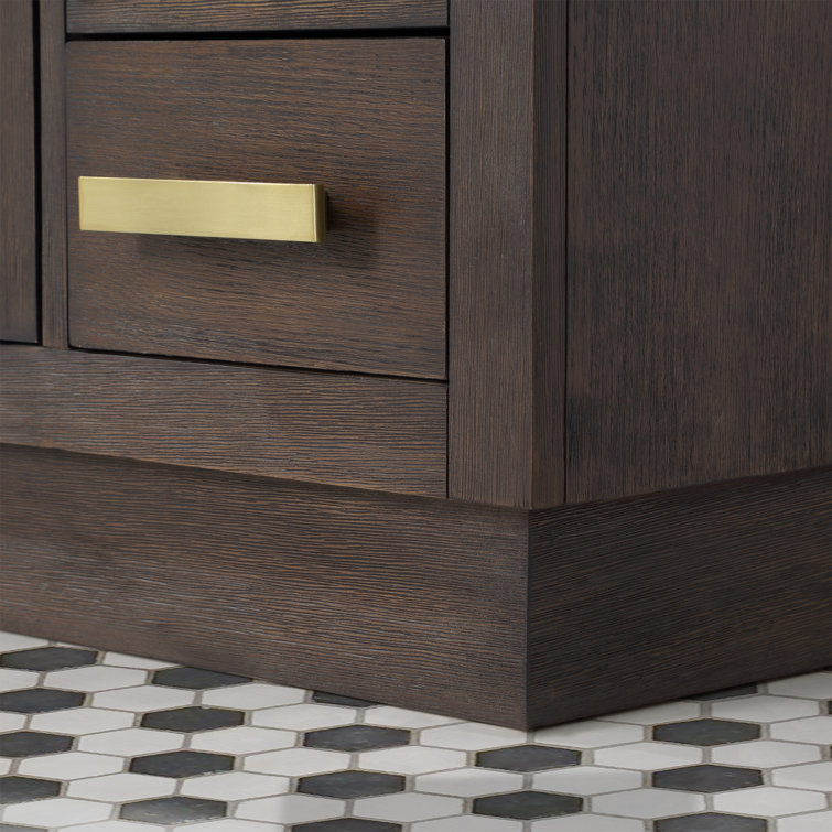 Chestnut 48" Brown Pine Vanity with White Ceramic Sink