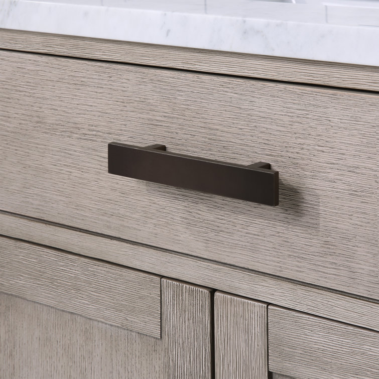 Chestnut 30'' Grey Oak Single Sink Bathroom Vanity with Bronze Hardware