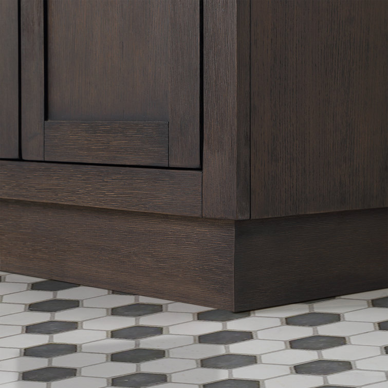 Chestnut 72" Brown Oak Double Sink Vanity with Carrara White Marble Countertop