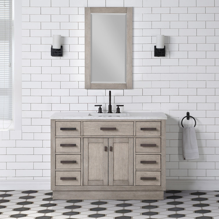 Chestnut 48" Rustic Oak Single Bathroom Vanity