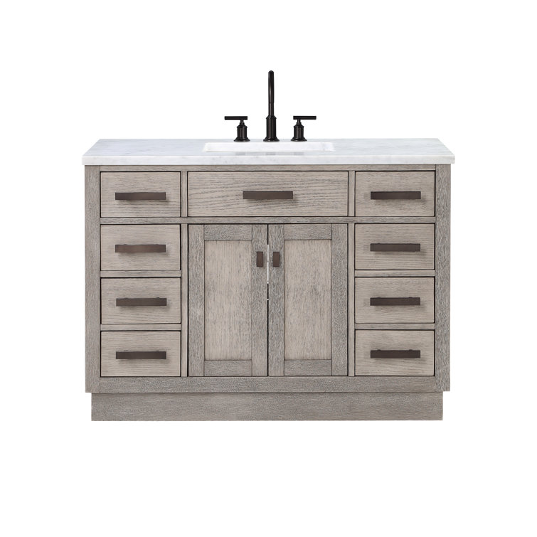 Chestnut 48" Rustic Oak Single Bathroom Vanity