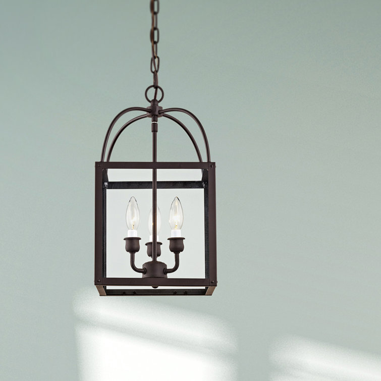 Elegant Milford Mini Pendant with Clear Glass and Bronze Finish