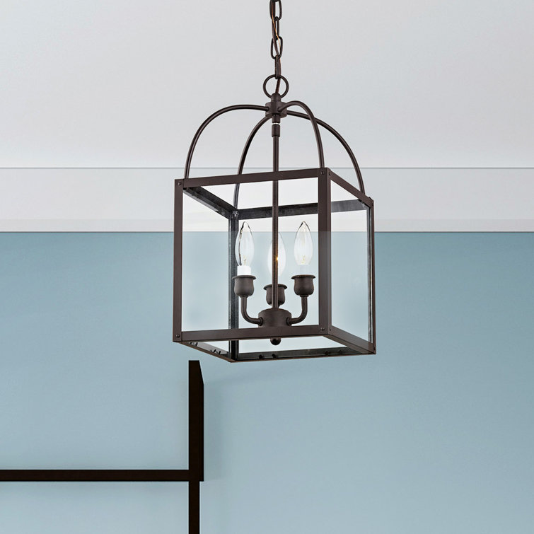 Elegant Milford Mini Pendant with Clear Glass and Bronze Finish