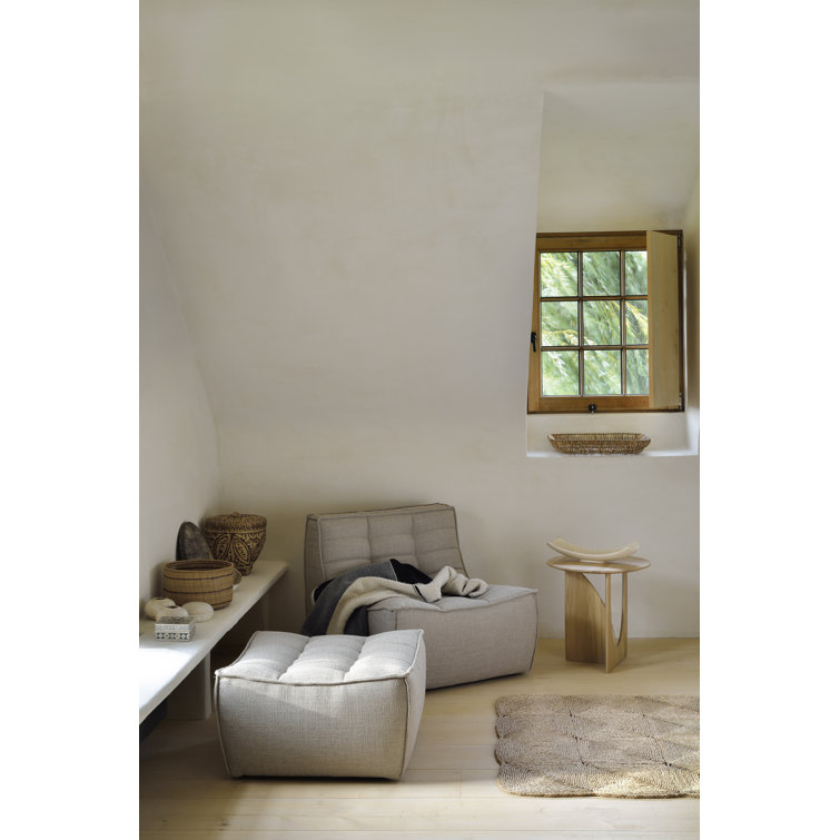 Contemporary Black and Beige Wool Reversible Throw Blanket