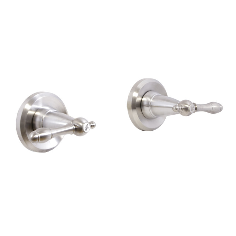 Satin Nickel Dual Handle Tub and Shower Faucet Set