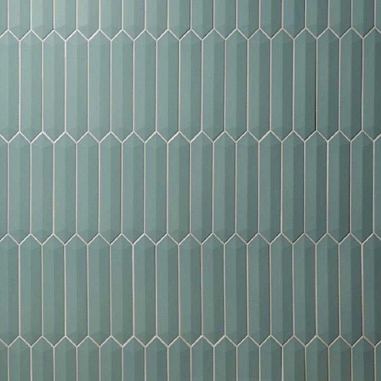 Jade 3x13 Polished Ceramic Hexagonal Wall Tile
