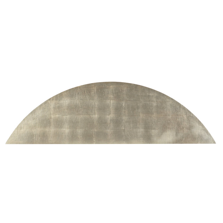 Champagne Silver Leaf Halfmoon Maple Veneer Sideboard
