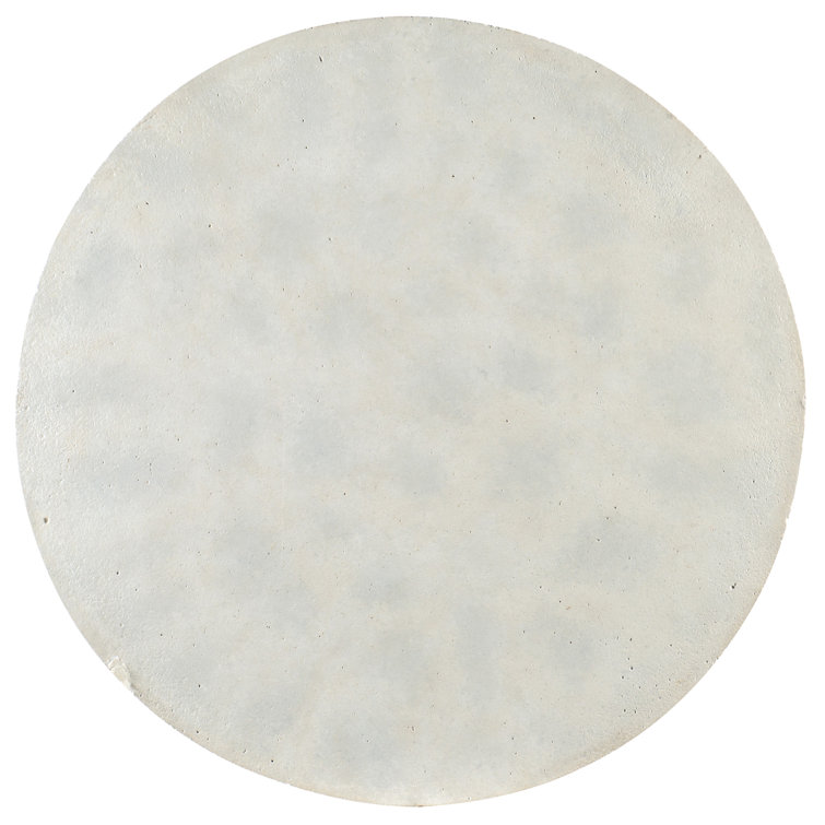 Greystone Round Gray and White Wood Storage Coffee Table