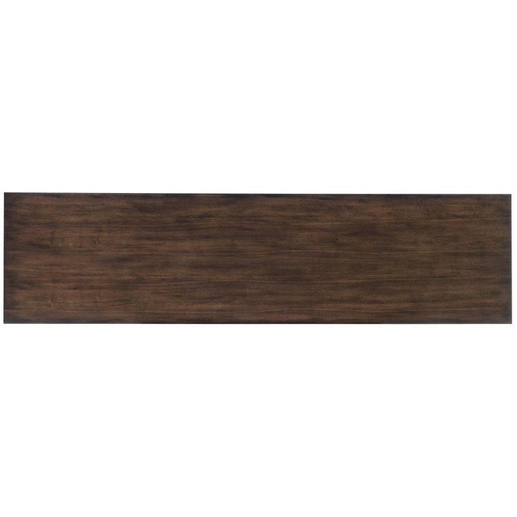 78.25'' Gold and Brown Walnut Veneer Sideboard