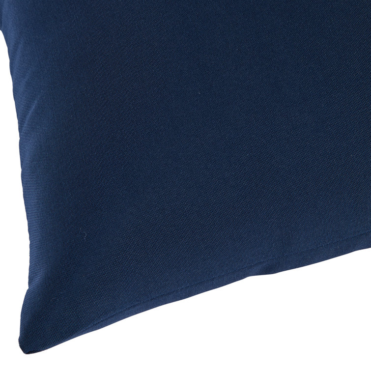 Navy Blue Polyester Rectangular Outdoor Lumbar Pillow Set