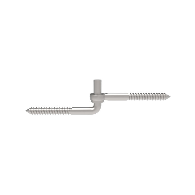 Galvanized Steel Screw Hook and Eye Hinge for Wood Gates