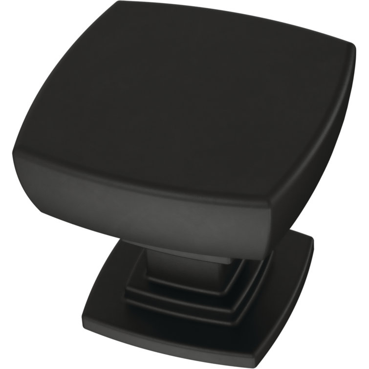Matte Black Square Steel Cabinet Knob Set