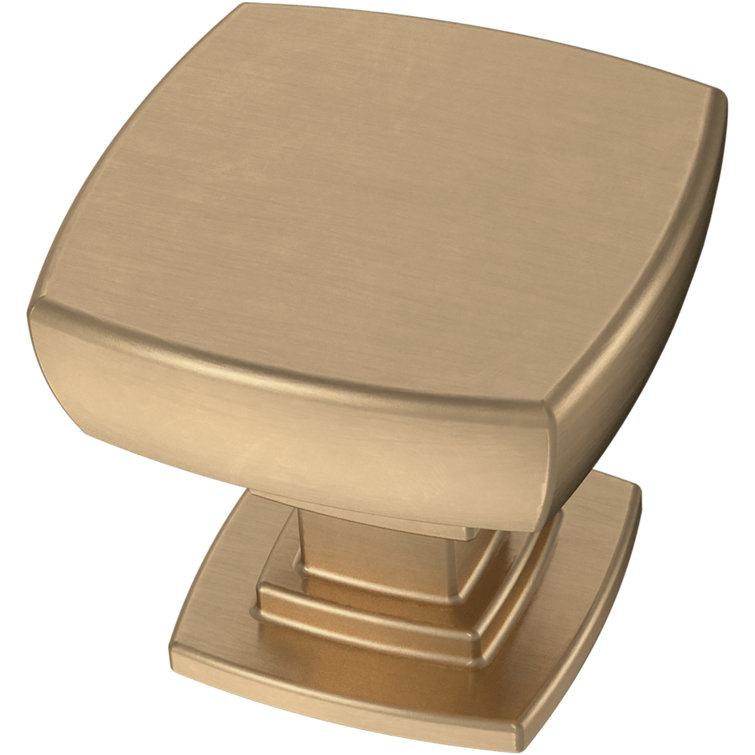 Champagne Bronze Square Cabinet Knob with Mounting Hardware