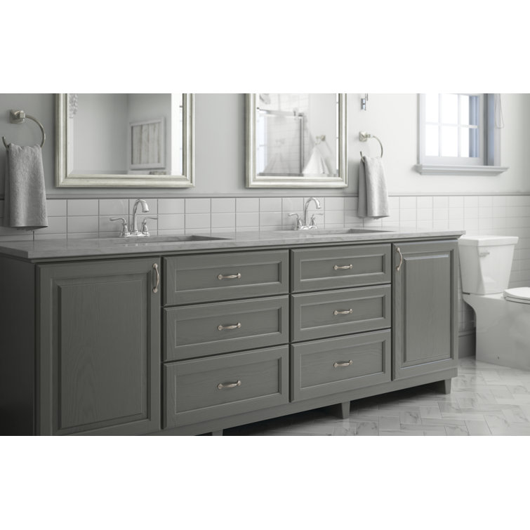 Satin Nickel Half Round Spoon Foot Cabinet Pull