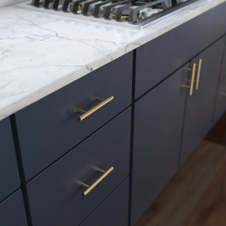 Champagne Bronze Modern 3-Inch Bar Cabinet Pulls (10-Pack)