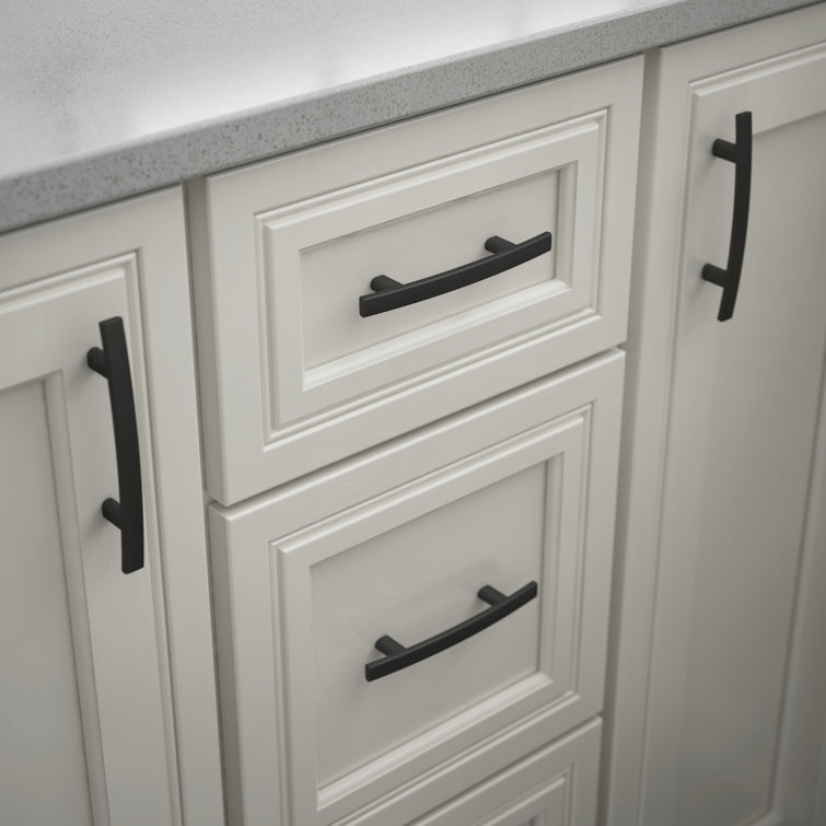 Matte Black Brass Cabinet Bar Pulls with Mounting Hardware