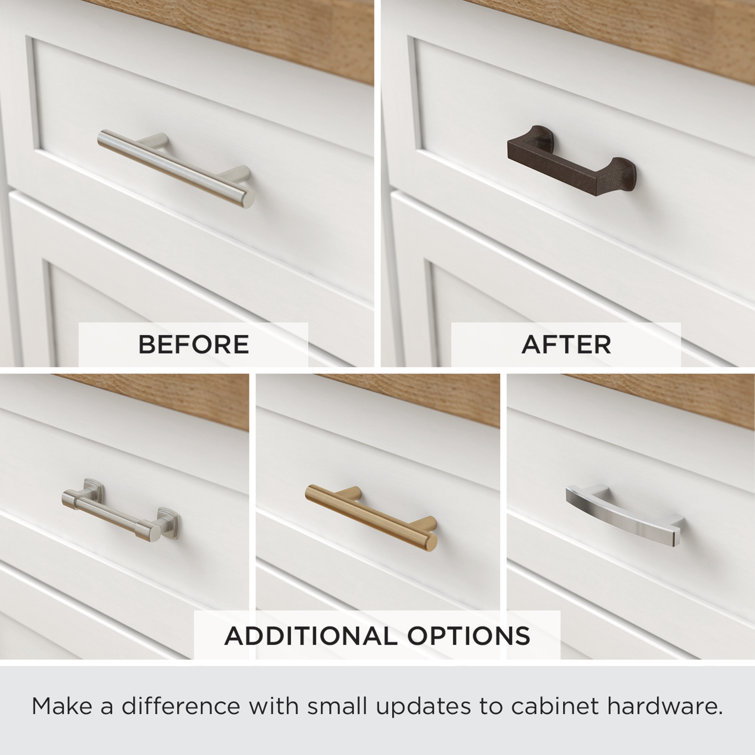 Matte Black 4'' Center to Center Bar Cabinet Pulls Set
