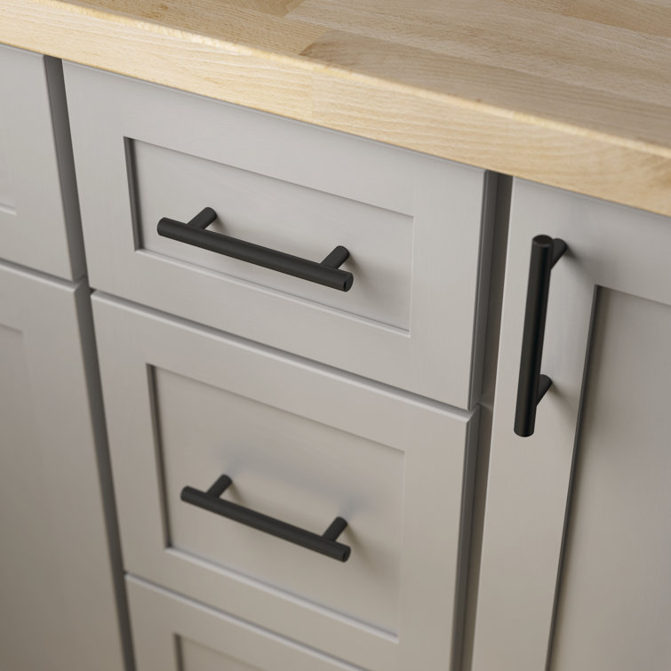 Matte Black 3-Inch Solid Steel Bar Drawer Pulls (10-Pack)