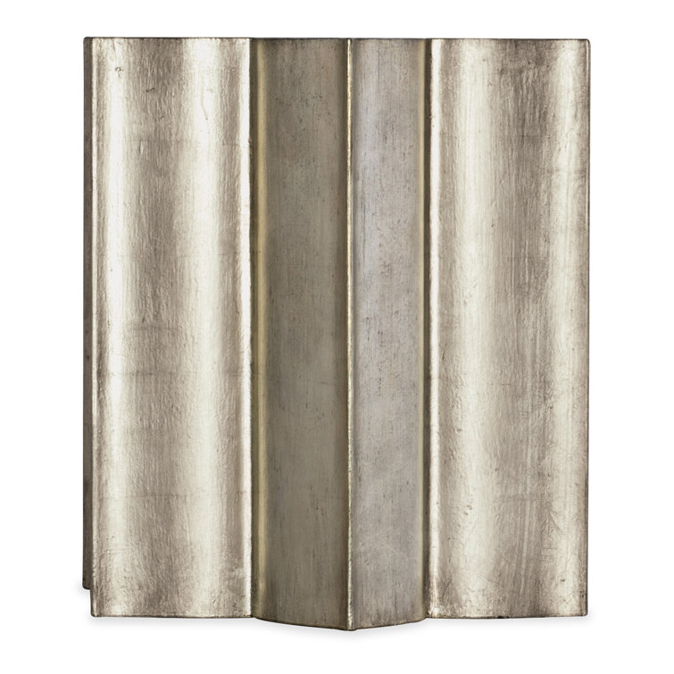 Silver and White Flower-Shaped Glass Top Accent Table