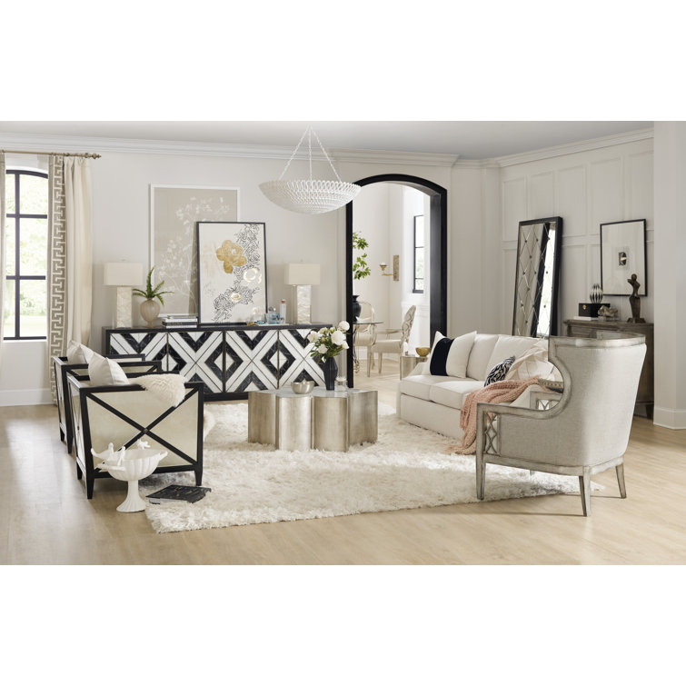 Sanctuary Debutant Wingback Chair in Black with Zebre Pillow