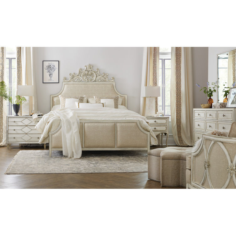 Elegant White 2-Drawer Nightstand with Cedar Lining and Power Bar
