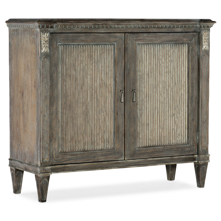 Quartz Gray Poplar and Oak 2-Drawer Accent Cabinet