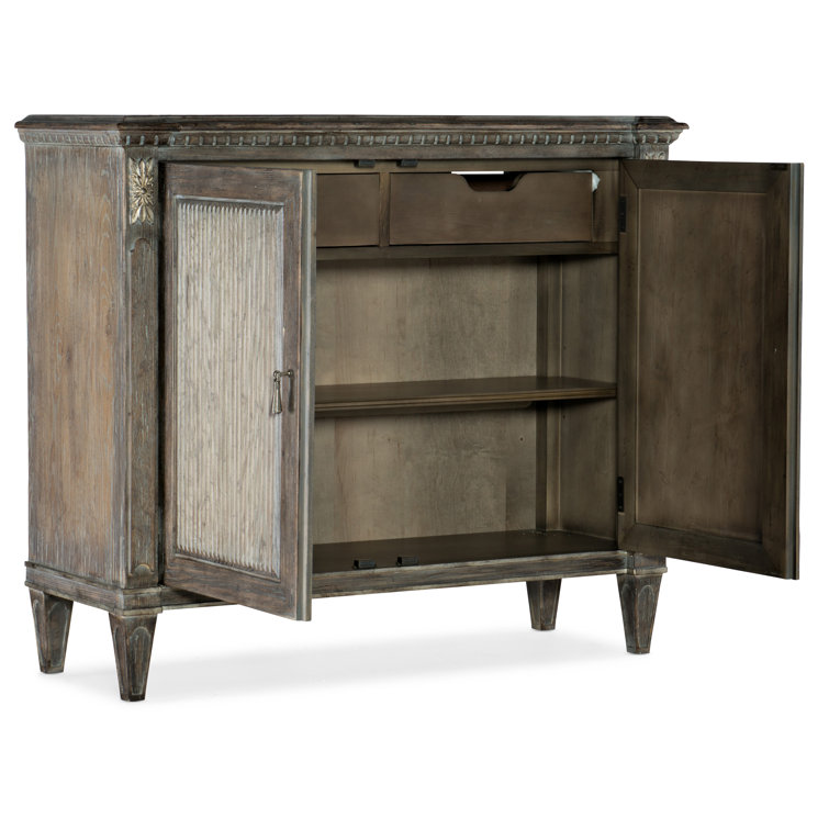 Quartz Gray Poplar and Oak 2-Drawer Accent Cabinet
