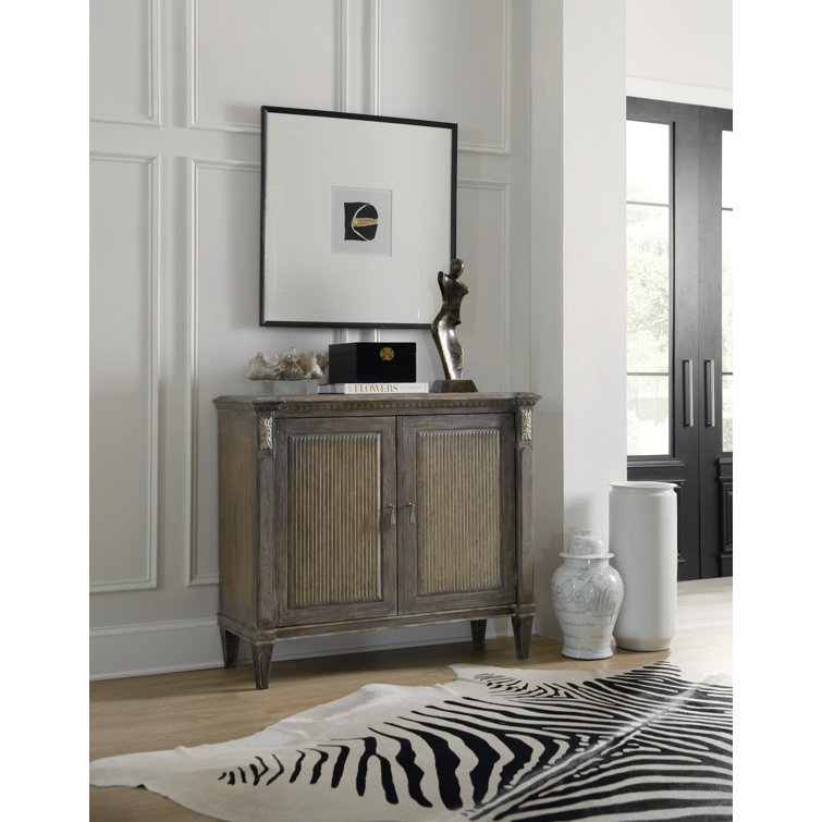 Quartz Gray Poplar and Oak 2-Drawer Accent Cabinet