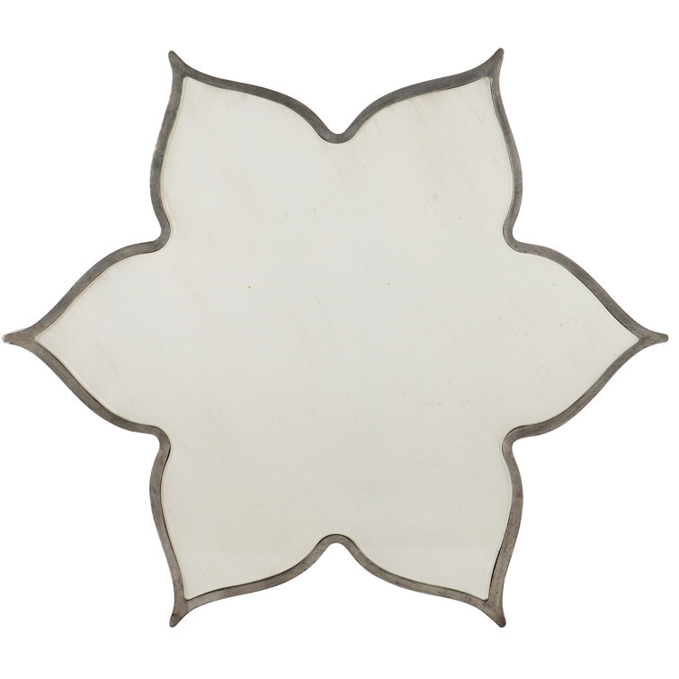 Eglomise Meringue 44" Gold and Cream Flower-Shaped Coffee Table