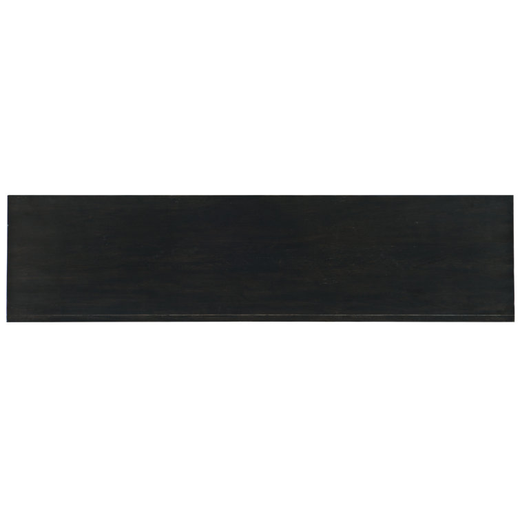 Sanctuary Noir et Blanc 80-inch Black Entertainment Console with Glass Accents