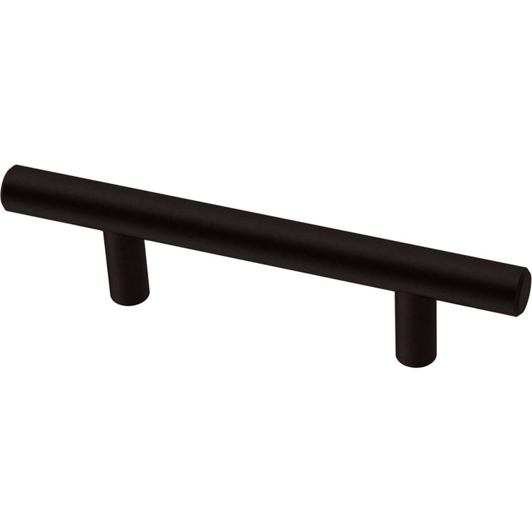 Matte Black 3-Inch Solid Steel Bar Drawer Pulls (10-Pack)
