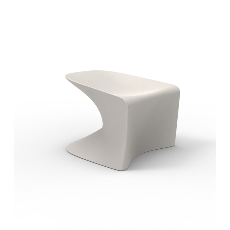 Wing Ecru Polypropylene Indoor/Outdoor Accent Stool
