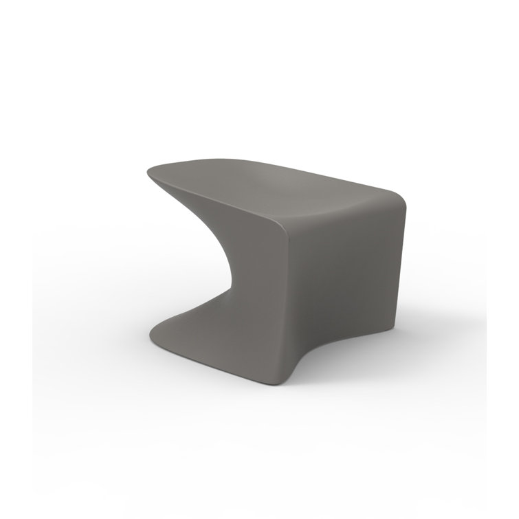 Taupe Plastic Modern Outdoor Decorative Stool