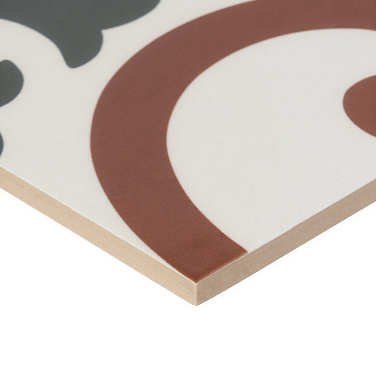 Agave Multicolor Matte Porcelain 9" x 9" Floor and Wall Tile