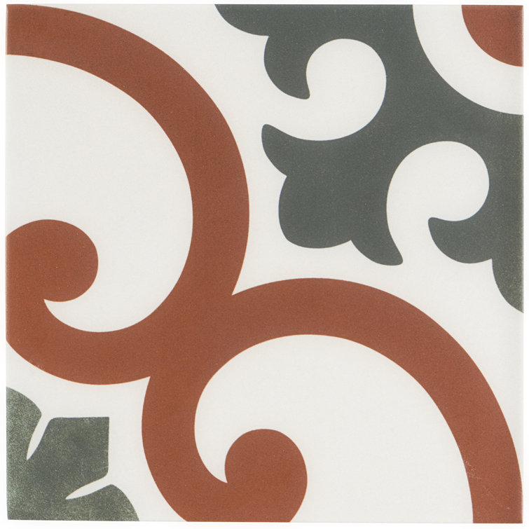 Agave Multicolor Matte Porcelain 9" x 9" Floor and Wall Tile