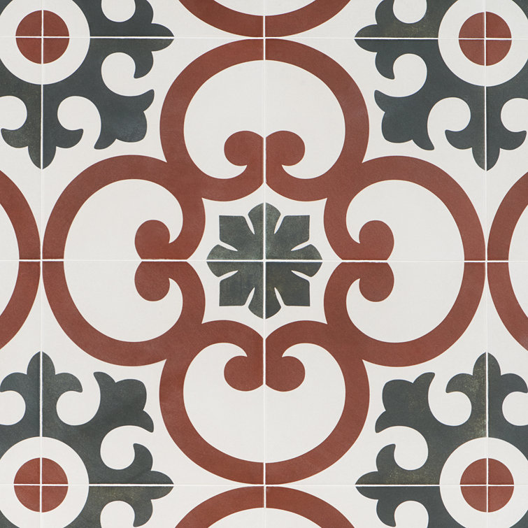 Agave Multicolor Matte Porcelain 9" x 9" Floor and Wall Tile