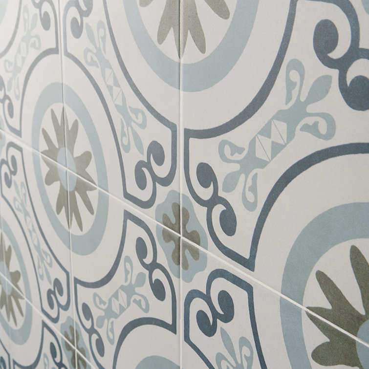 Aster Garden Square 9" x 9" Matte Porcelain Floor and Wall Tile