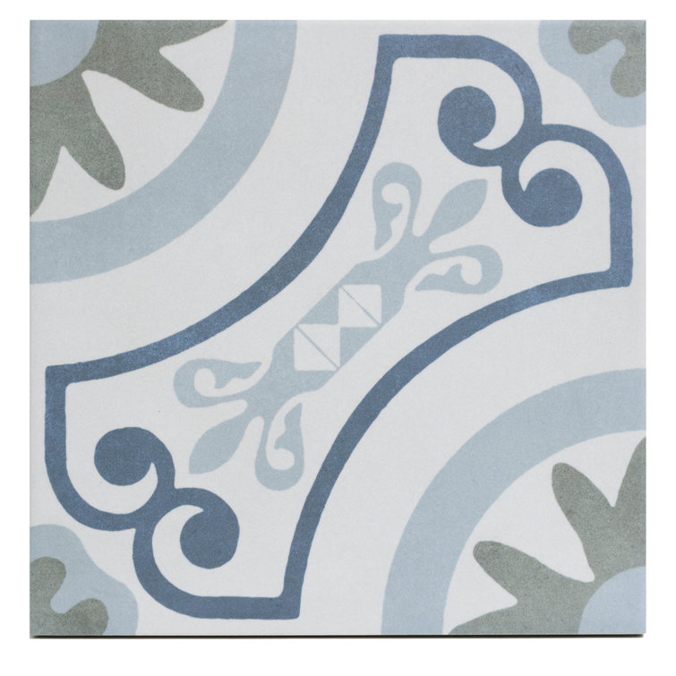 Aster Garden Square 9" x 9" Matte Porcelain Floor and Wall Tile