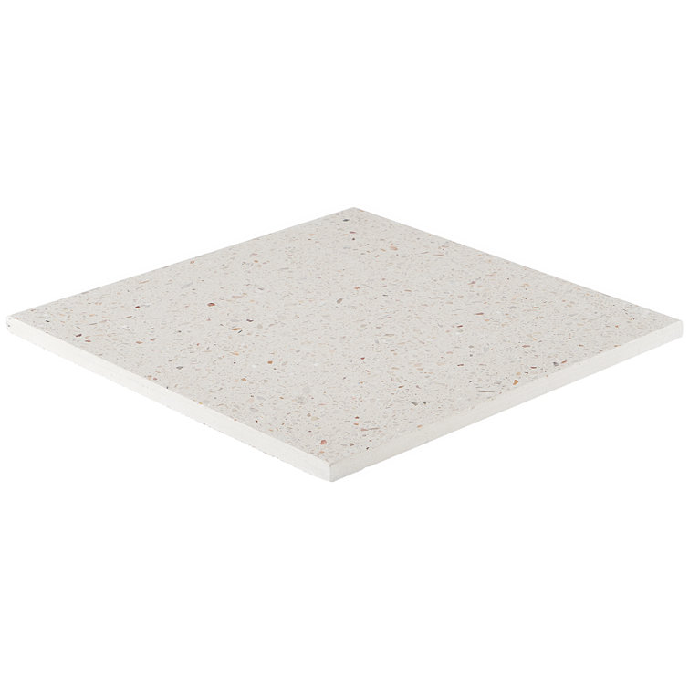 Raleigh Ivory 16x16 Polished Terrazzo Floor and Wall Tile