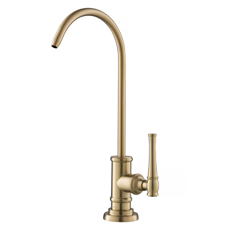 Allyn Brushed Gold 9-12" Hi Arc Stainless Steel Water Faucet