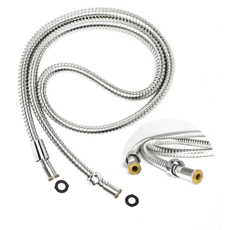 Chrome Dual Shower Head with Handheld and 8-Ft Hose