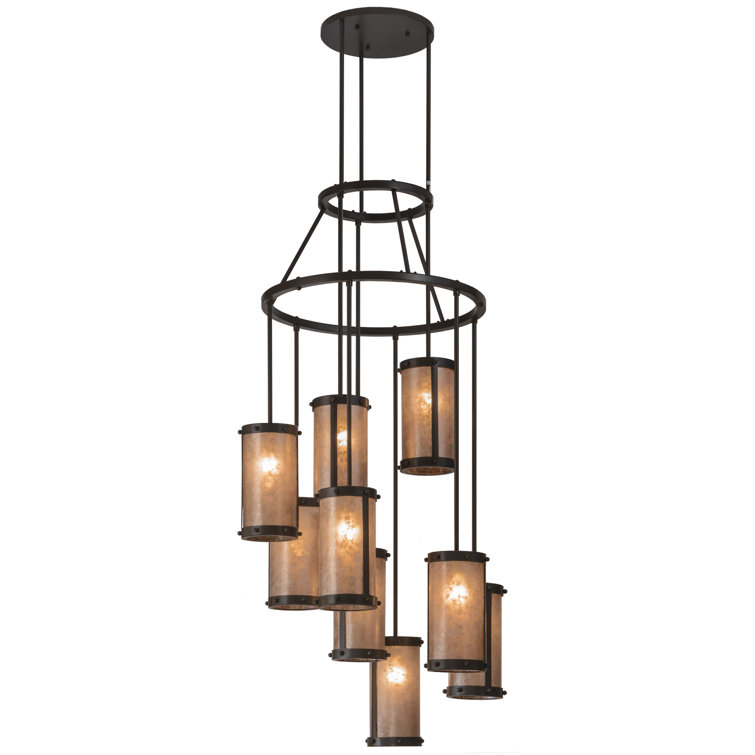 Timeless Bronze 80" Cascading 9-Light Chandelier