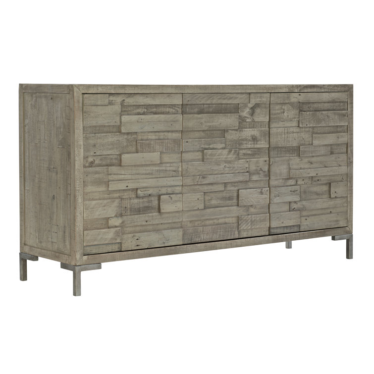 Shaw Transitional 64'' Gray Reclaimed Pine Sideboard