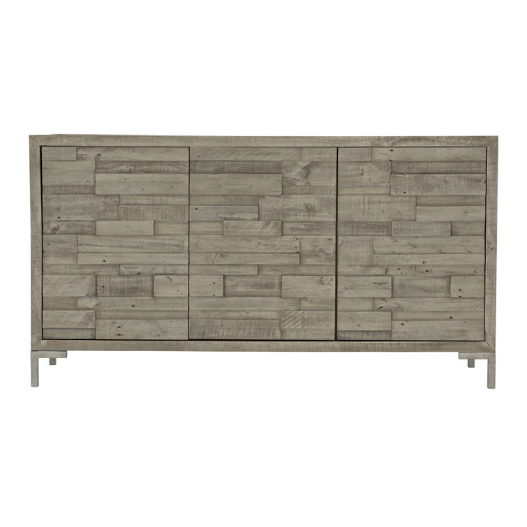 Shaw Transitional 64'' Gray Reclaimed Pine Sideboard